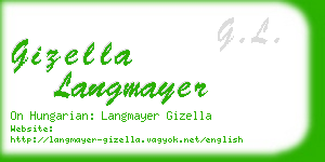 gizella langmayer business card